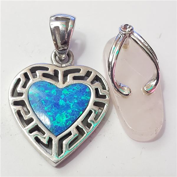 SILVER LOT OF 2  PENDANT (~WEIGHT 4.84G)