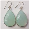 Image 2 : SILVER CHALCEDONY  EARRINGS(~WEIGHT 12.13G