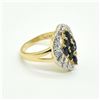 Image 2 : GOLD PLATED SILVER BLUE SAPPHIRE WHITE TOPAZ