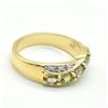 Image 2 : GOLD PLATED SILVER GREEN SAPPHIRE WHITE TOPAZ