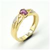 Image 3 : GOLD PLATED SILVER RUBY WHITE TOPAZ(0.45CT) GOLD