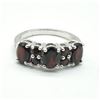 Image 1 : SILVER GARNET(3.3CT) RHODIUM PLATED RING (SIZE 7)