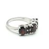 Image 2 : SILVER GARNET(3.3CT) RHODIUM PLATED RING (SIZE 7)