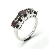 Image 3 : SILVER GARNET(3.3CT) RHODIUM PLATED RING (SIZE 7)