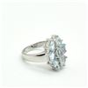 Image 2 : SILVER BLUE TOPAZ(2.7CT) RHODIUM PLATED RING