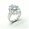 Image 3 : SILVER BLUE TOPAZ(2.7CT) RHODIUM PLATED RING