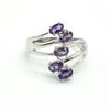 Image 1 : SILVER AMETHYST(1.8CT) RHODIUM PLATED RING