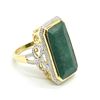 Image 2 : GOLD PLATED SILVER EMERALD(9.9CT) GOLD RHODIUM