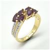 Image 3 : GOLD PLATED SILVER RUBY WHITE TOPAZ(2.3CT)