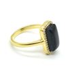 Image 2 : GOLD PLATED SILVER BLACK ONYX CZ(4.5CT) GOLD