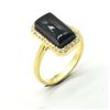 Image 3 : GOLD PLATED SILVER BLACK ONYX CZ(4.5CT) GOLD