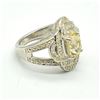 Image 2 : SILVER CITRINE CZ(2.7CT) RHODIUM PLATED RING