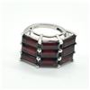 Image 1 : SILVER GARNET(5.4CT) RHODIUM PLATED RING