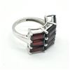 Image 2 : SILVER GARNET(5.4CT) RHODIUM PLATED RING