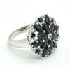 Image 2 : SILVER BLUE SAPPHIRE(3.6CT) RHODIUM PLATED RING