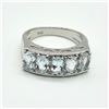 Image 1 : SILVER BLUE TOPAZ(2.95CT) RHODIUM PLATED RING