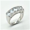 Image 3 : SILVER BLUE TOPAZ(2.95CT) RHODIUM PLATED RING