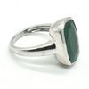 Image 2 : SILVER EMERALD(8.95CT) RHODIUM PLATED RING