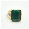 Image 1 : GOLD PLATED SILVER EMERALD(8.4CT) GOLD RHODIUM