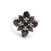 Image 1 : SILVER GARNET(2.95CT) RHODIUM PLATED RING