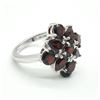 Image 2 : SILVER GARNET(2.95CT) RHODIUM PLATED RING