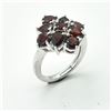 Image 3 : SILVER GARNET(2.95CT) RHODIUM PLATED RING