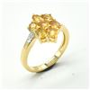 Image 3 : GOLD PLATED SILVER ORANGE SAPPHIRE(2.3CT)