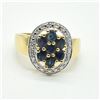 Image 1 : SILVER BLUE SAPPHIRE WHITE TOPAZ(2.7CT) RHODIUM
