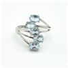 Image 1 : SILVER BLUE TOPAZ(2.85CT) RHODIUM PLATED RING