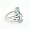 Image 2 : SILVER BLUE TOPAZ(2.85CT) RHODIUM PLATED RING