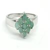 Image 1 : SILVER EMERALD(2.7CT) RHODIUM PLATED RING