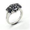 Image 3 : SILVER BLUE SAPPHIRE(3.6CT) RHODIUM PLATED RING