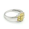 Image 2 : SILVER YELLOW SAPPHIRE(1.8CT) RHODIUM PLATED RING