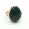 Image 1 : GOLD PLATED SILVER EMERALD(9.2CT) GOLD RHODIUM