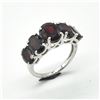 Image 3 : SILVER GARNET(4.3CT) RHODIUM PLATED RING (SIZE 6)