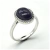 Image 3 : SILVER AMETHYST CZ(3.95CT) RHODIUM PLATED RING