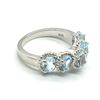 Image 2 : SILVER BLUE TOPAZ(3.05CT) RHODIUM PLATED RING