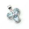 Image 2 : SILVER BLUE TOPAZ(4.5CT) RHODIUM PLATED PENDANT