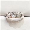 Image 1 : SILVER CUBIC ZIRCONIA  RING (~SIZE 7.5)