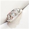 Image 2 : SILVER CUBIC ZIRCONIA  RING (~SIZE 7.5)