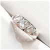 Image 3 : SILVER CUBIC ZIRCONIA  RING (~SIZE 7.5)