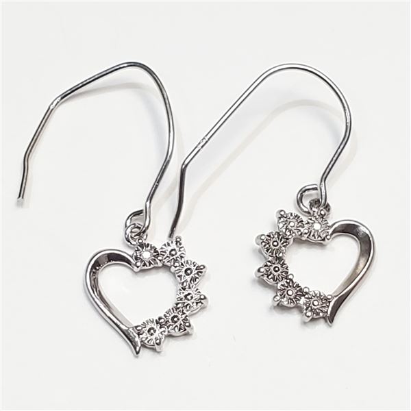 SILVER DIAMOND EARRINGS