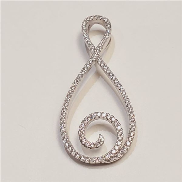 SILVER CUBIC ZIRCONIA PENDANT(~WEIGHT 3G)