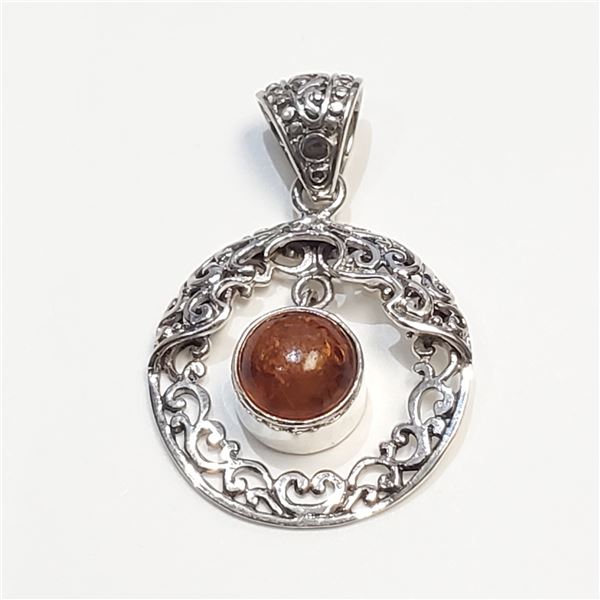 SILVER GEMSTONE  PENDANT (~WEIGHT 4.67G)