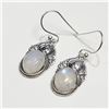 Image 2 : SILVER MOONSTONE EARRINGS (~WEIGHT 3.7G)