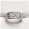 Image 1 : SILVER CUBIC ZIRCONIA RING (SIZE 7)(WEIGHT 6.32G)