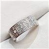 Image 2 : SILVER CUBIC ZIRCONIA RING (SIZE 7)(WEIGHT 6.32G)