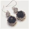 Image 2 : SILVER BLACK ONYX  EARRINGS (~WEIGHT 8G)