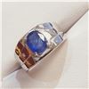 Image 2 : SILVER RHODIUM PLATED SAPPHIRE(4.15CT) MEN'S