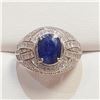 Image 1 : SILVER RHODIUM PLATED SAPPHIRE(4.15CT) MEN'S